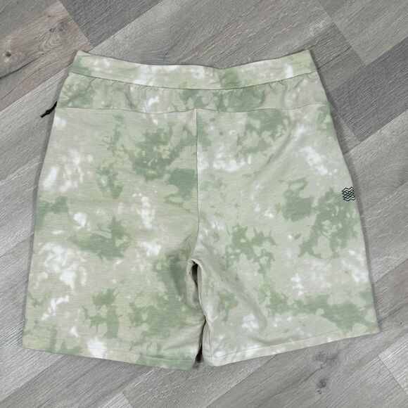 FLX Tie Dye Knit Leisure Shorts Sage Mint Green Medium - Picture 5 of 11